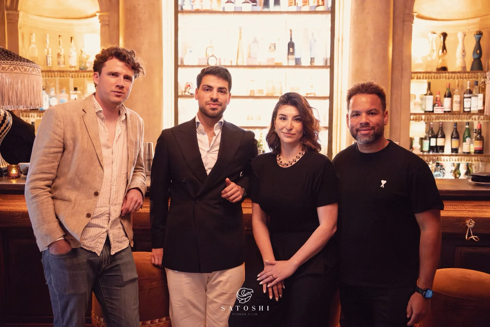 Guests pictured together at the Satoshi Dinner in Paris